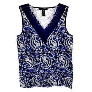 Ralph Lauren EUC Women's S V-Neck Flowery Blouse